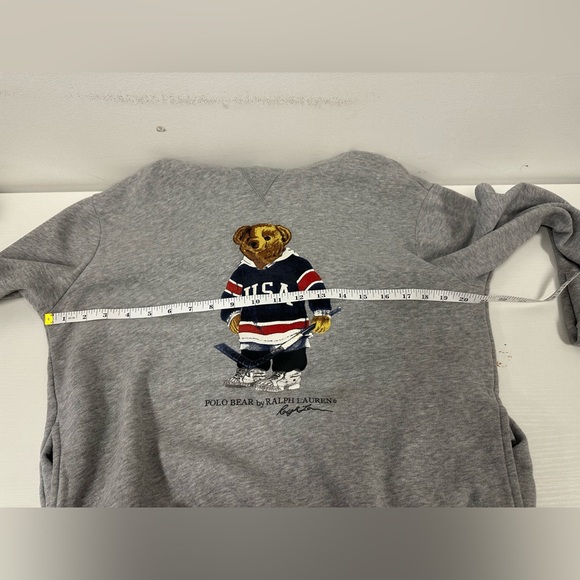 Polo Ralph Lauren USA Hockey Bear Hoodie Size Medium - Picture 8 of 9